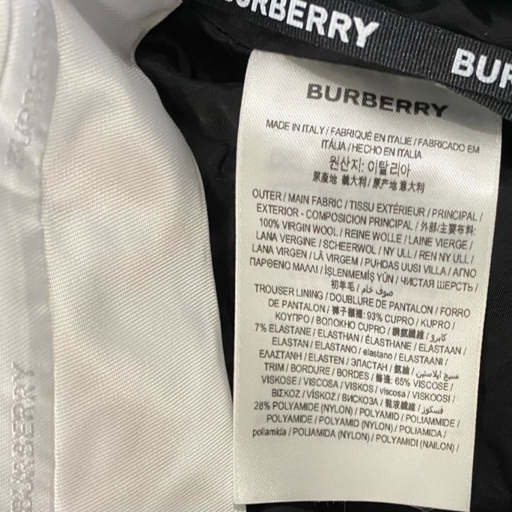 Burberry Wool Houndstooth Check Tailored Trousers Sz 8 New - Picture 15 of 16